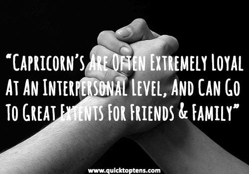 loyalty - capricorn traits