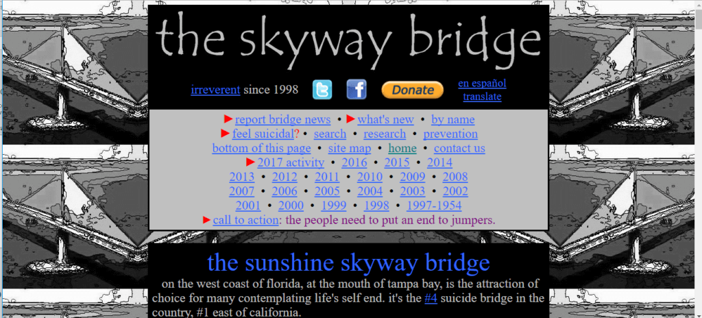 weird website - Skyway Bridge