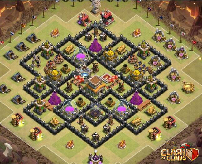 CoC best defense TH8.